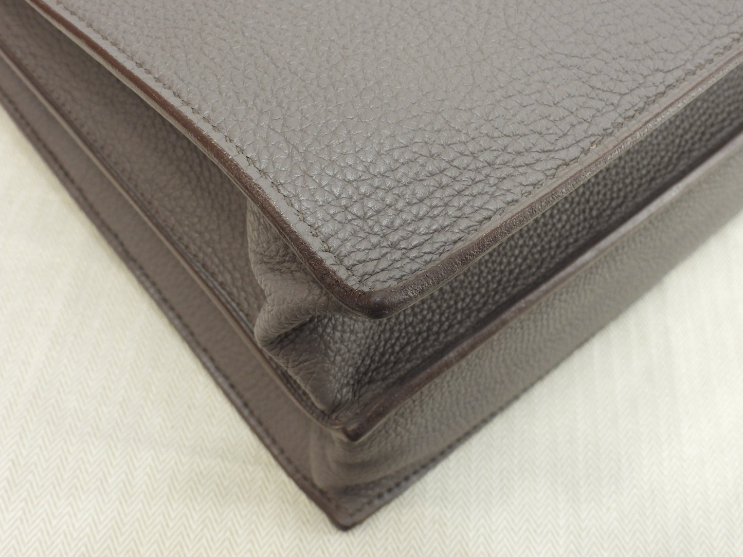 エルメス ケリーデペッシュ38 トリヨン/エタン シルバー金具 ブリーフケース 美品@□Q
