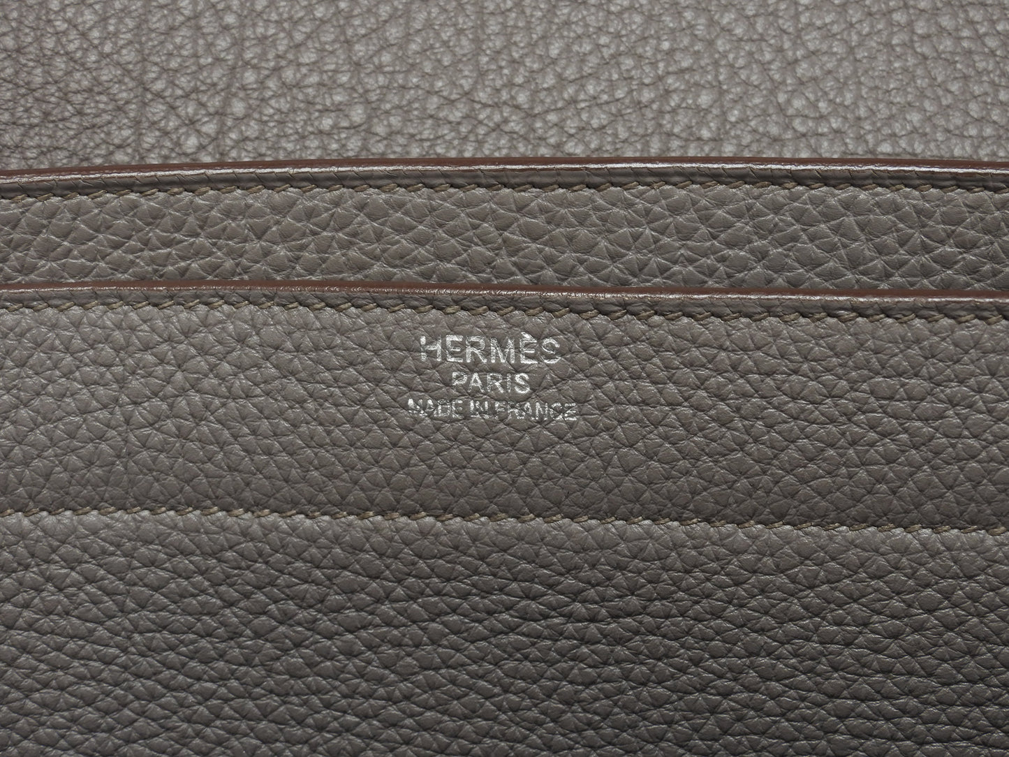 エルメス ケリーデペッシュ38 トリヨン/エタン シルバー金具 ブリーフケース 美品@□Q
