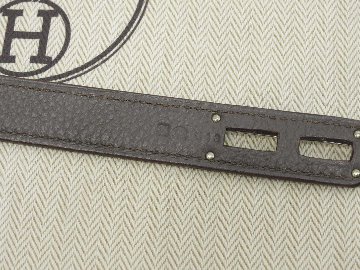 エルメス ケリーデペッシュ38 トリヨン/エタン シルバー金具 ブリーフケース 美品@□Q