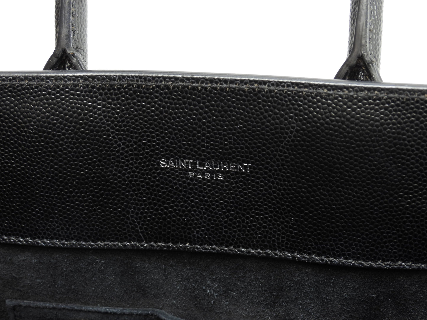 サンローラン サックドジュールナノ スタッズ レザー黒 ミニハンドバッグ ポシェット YSL 美品@ 73