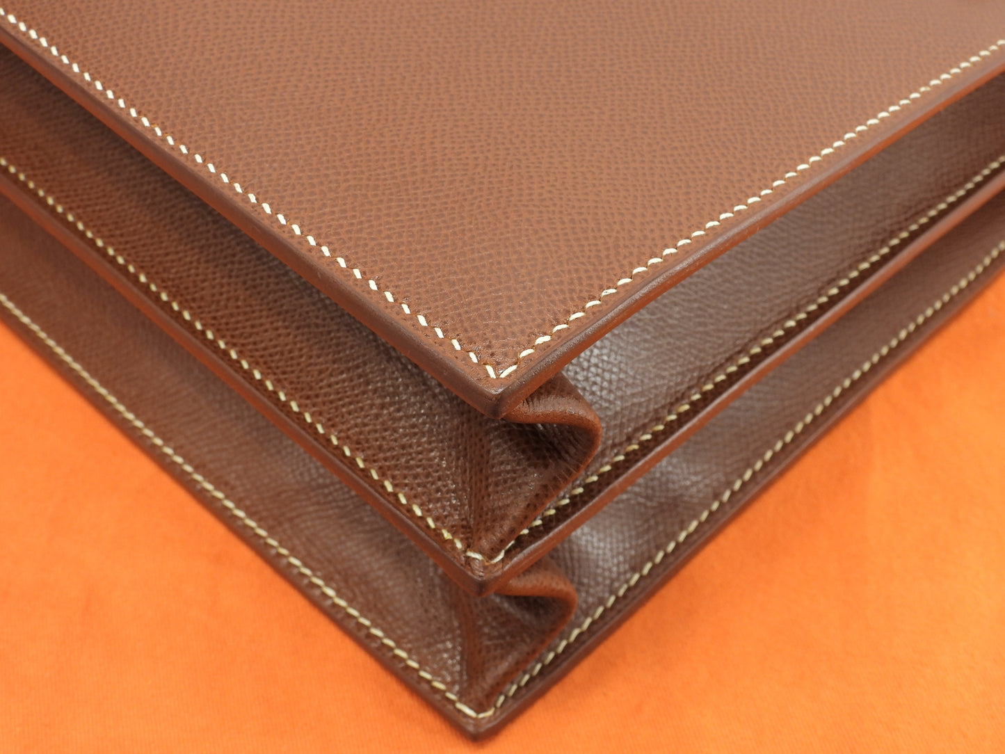 エルメス ケリーデペッシュ38 リセ/コニャック ゴールド金具 ブリーフケース@□F