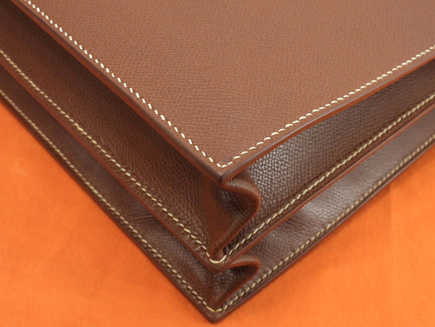 エルメス ケリーデペッシュ38 リセ/コニャック ゴールド金具 ブリーフケース@□F