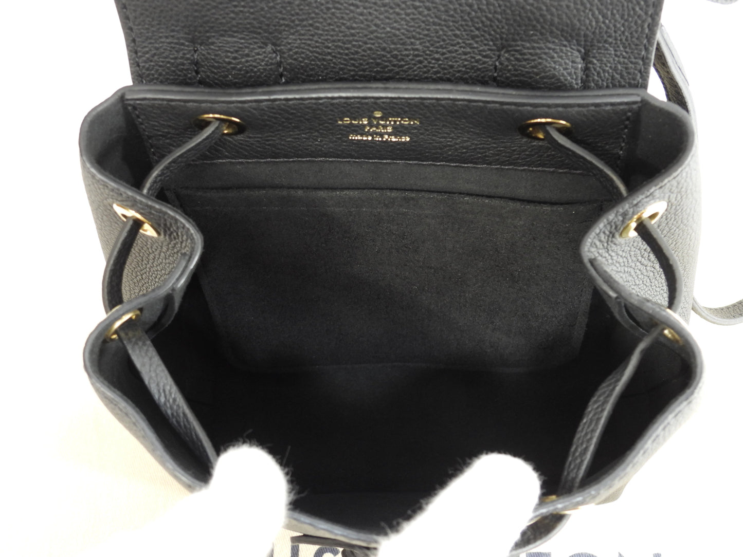 ルイヴィトン ロックミーミニ M54573 フルレザー黒 ポシェット バックパック 極美品@DU0168 2