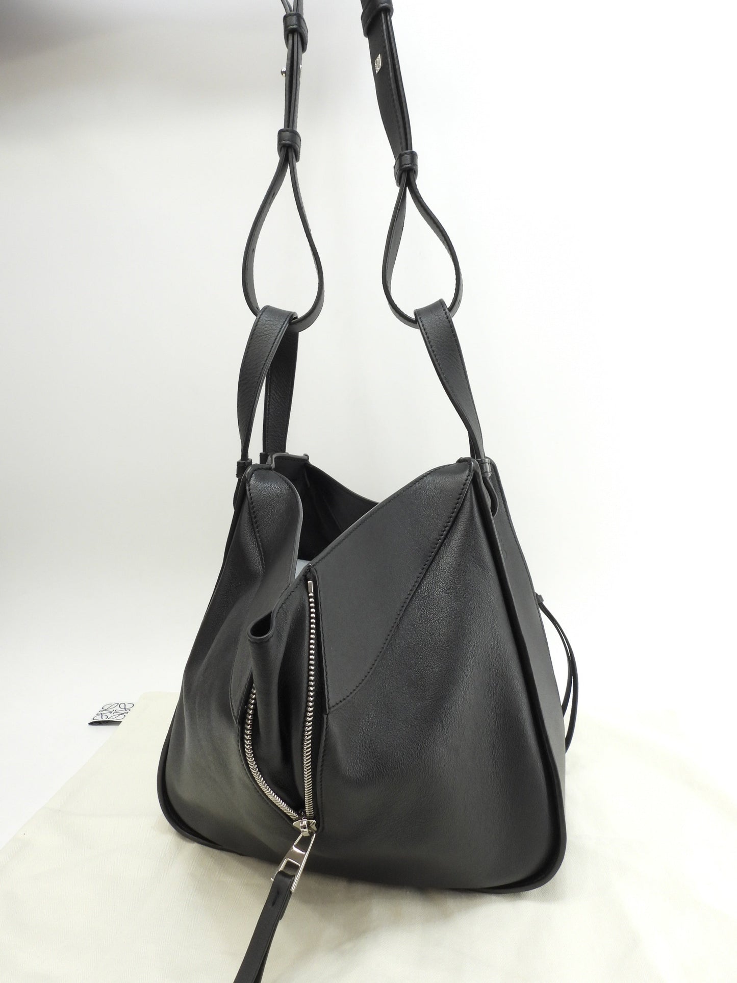 ロエベ ハンモック スモール レザー黒 ハンドバッグ ショルダーバッグ 極美品@471706