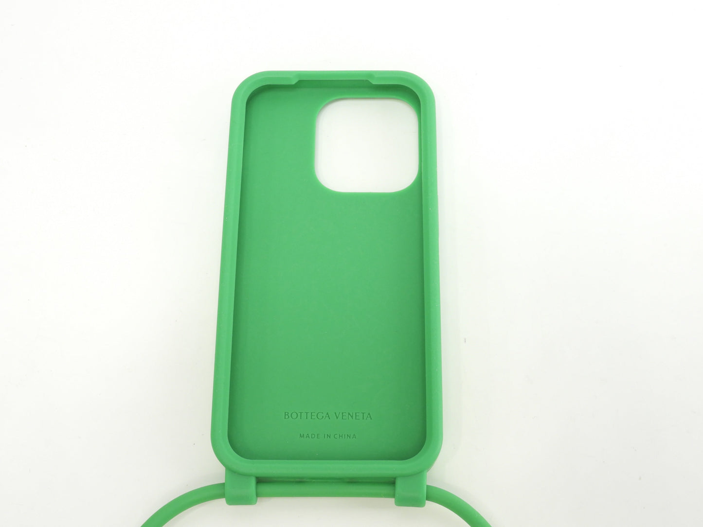 ボッテガヴェネタ s付iphone14Proケース 中イントレチャート シリコン緑 カバー 美品@ 29