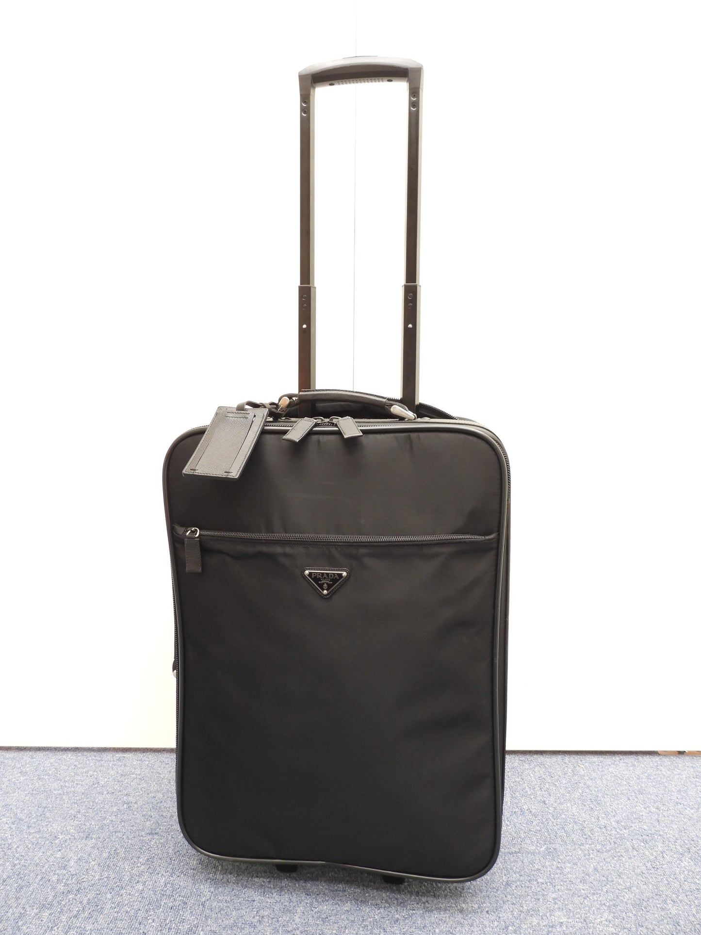 プラダ キャリーバッグ テスート/サフィアーノ 黒 旅行用トロリーバッグ ボストンバッグ 美品@ 1