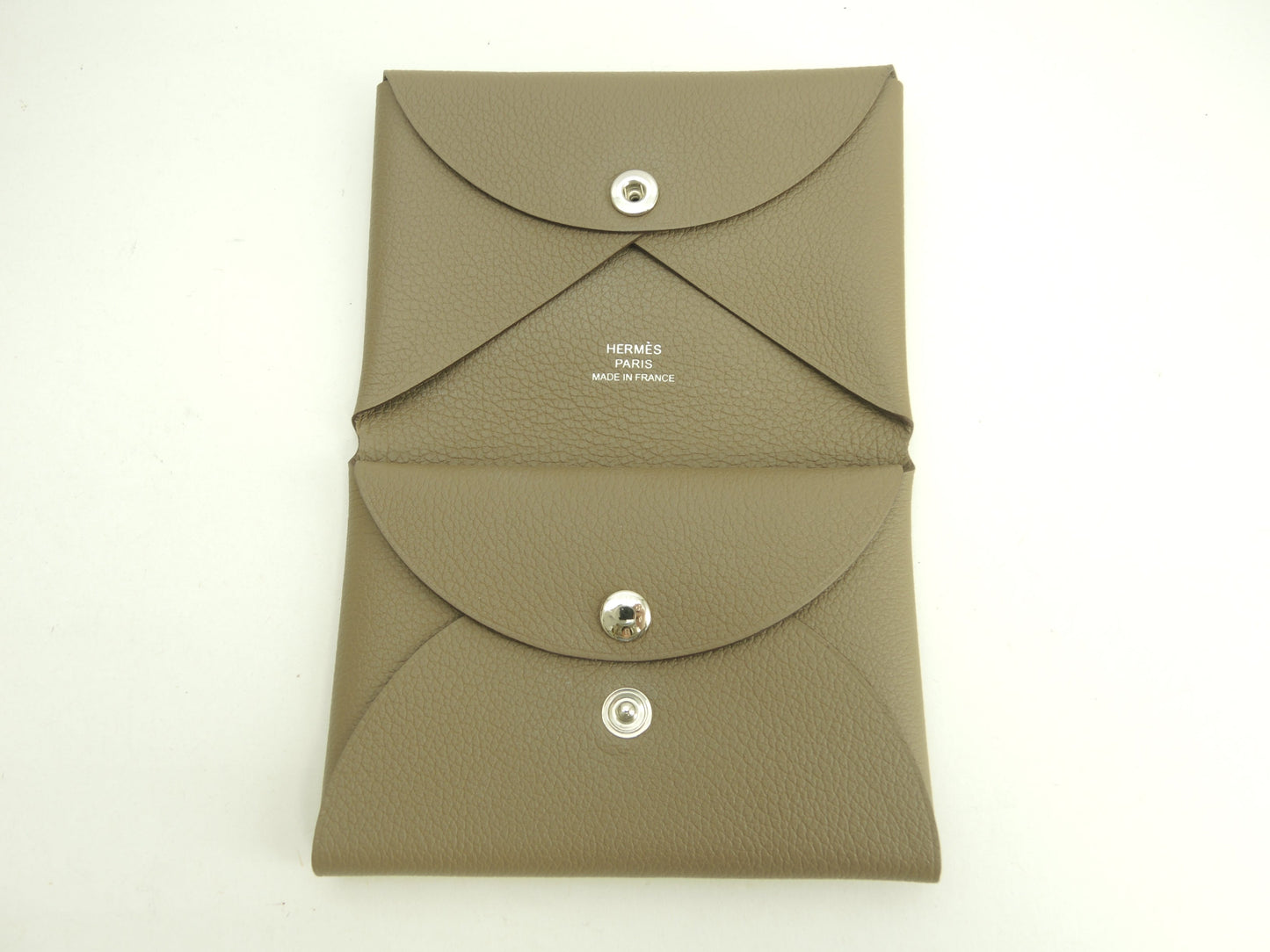 エルメス カルヴィデュオ ヴォーエヴァーカラー エトープ コンパクトウォレット ミニサイフ 新品@W