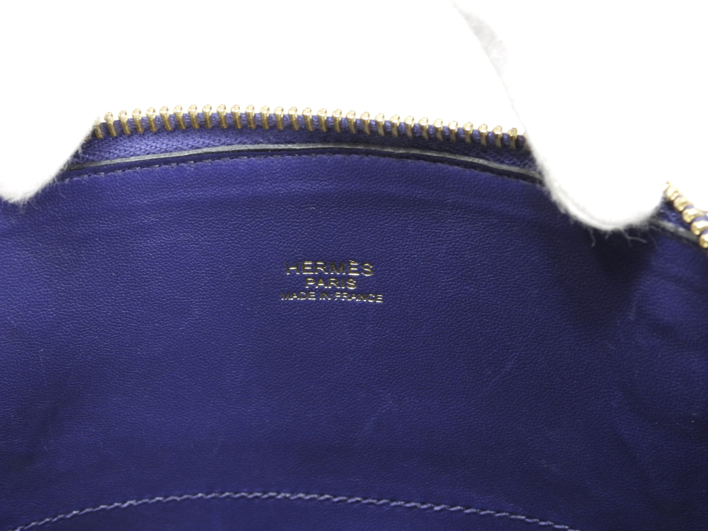 エルメス ボリード27 エプソン ブルーアンクル ゴールド金具 s付ミニハンドバッグ 美品@D 16