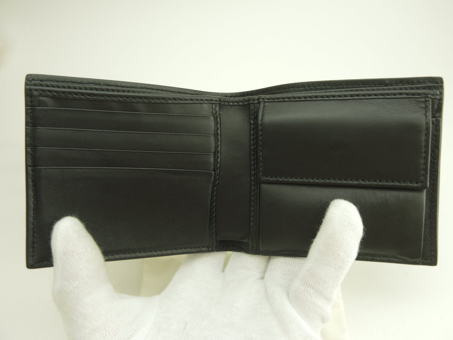 グッチ 2折財布 ウルフ GG黒 メンズ コンパクトウォレット 美品@ 3