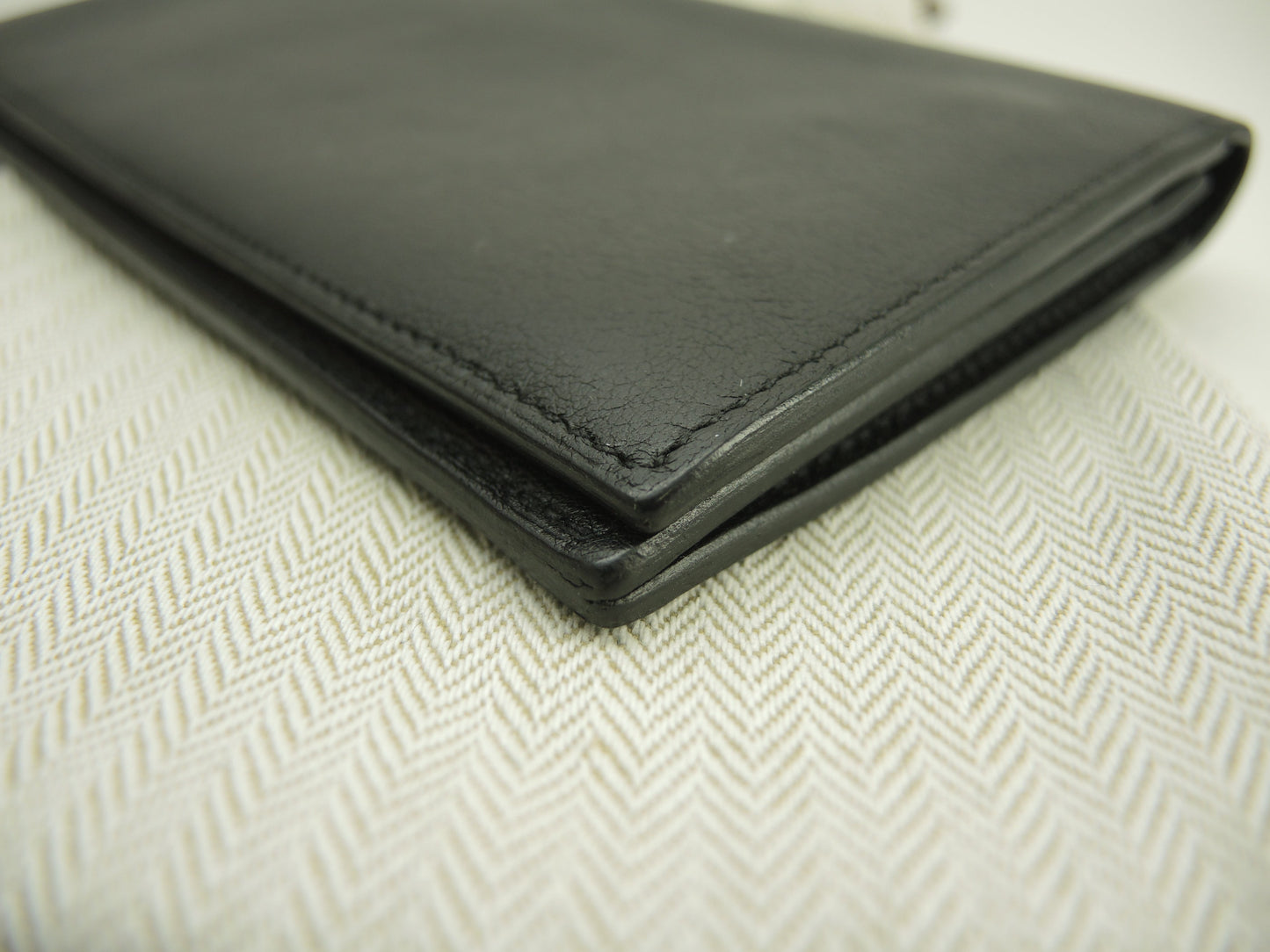 エルメス シチズンツイルロング スイフトレザー 黒 ロングウォレット 2折長財布@C