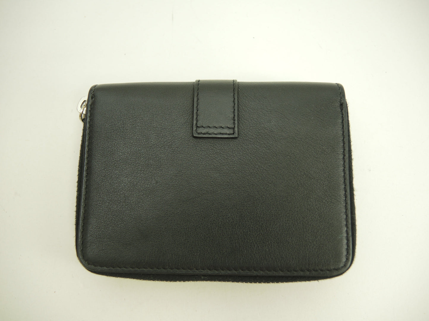 サンローラン スモールジップウォレット YSL レザー黒 コンパクト財布 美品@ 85
