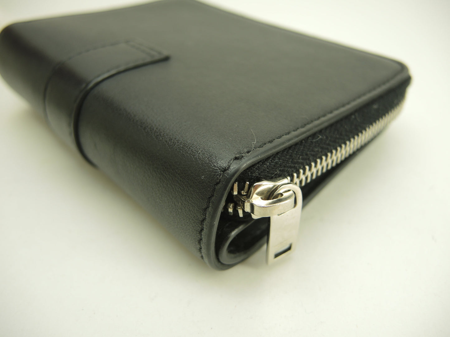 サンローラン スモールジップウォレット YSL レザー黒 コンパクト財布 美品@ 85
