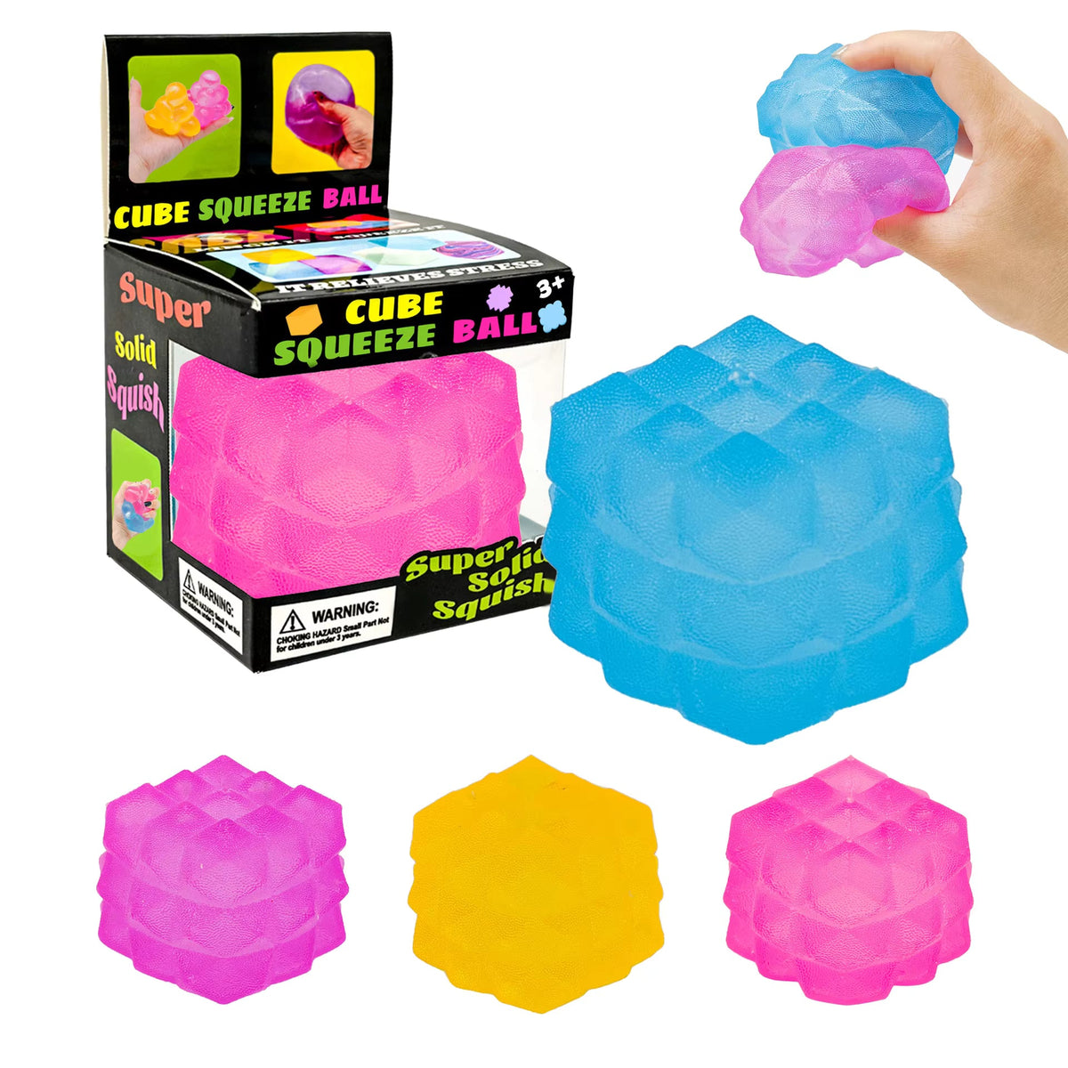 Ice Cube Squishy Toy /  氷のキューブ型スクイーズトイ