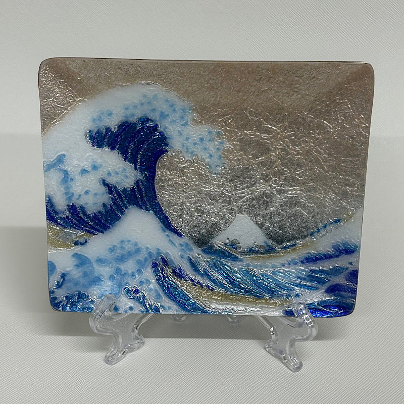 【七宝焼き】創作七宝 124-11 「飾皿43 沖浪」