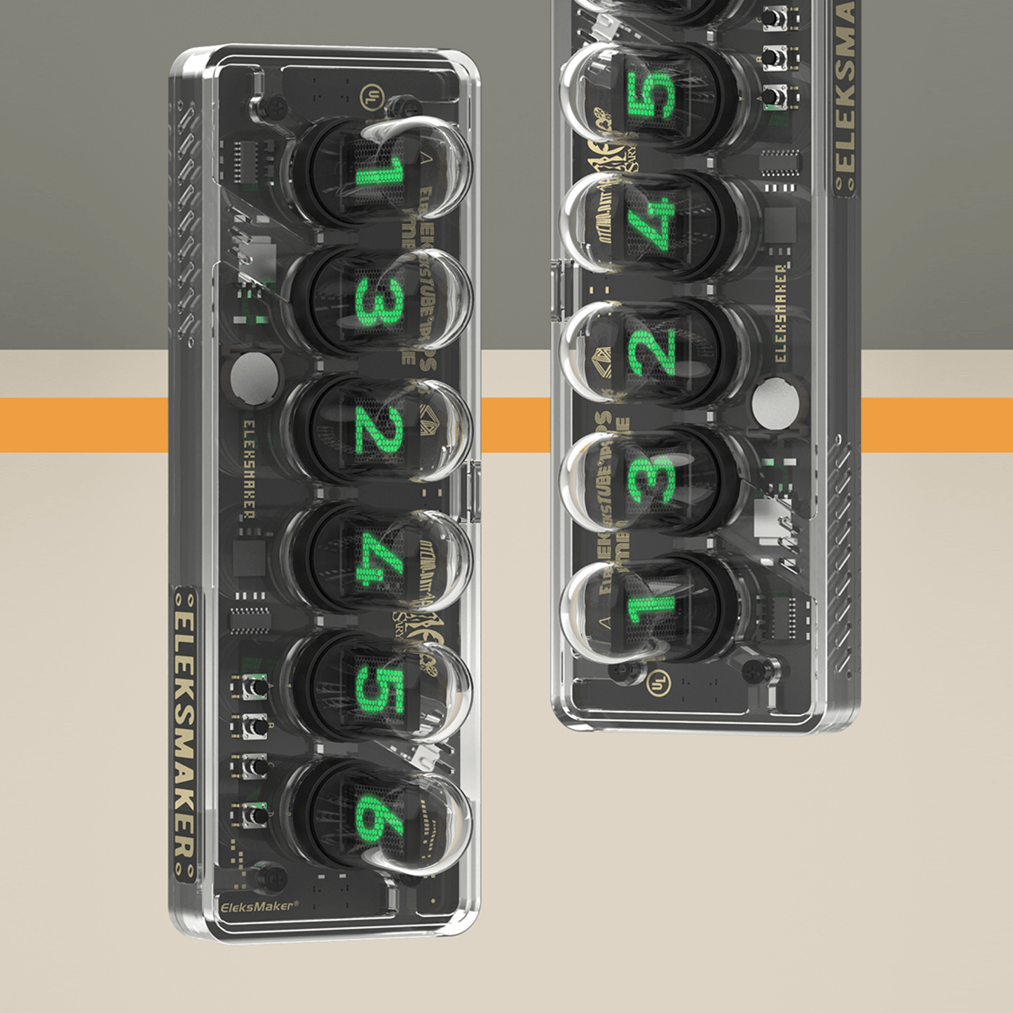 EleksMaker EleksTube IPS PR2 — Transparent Edition Nixie Tube Clock