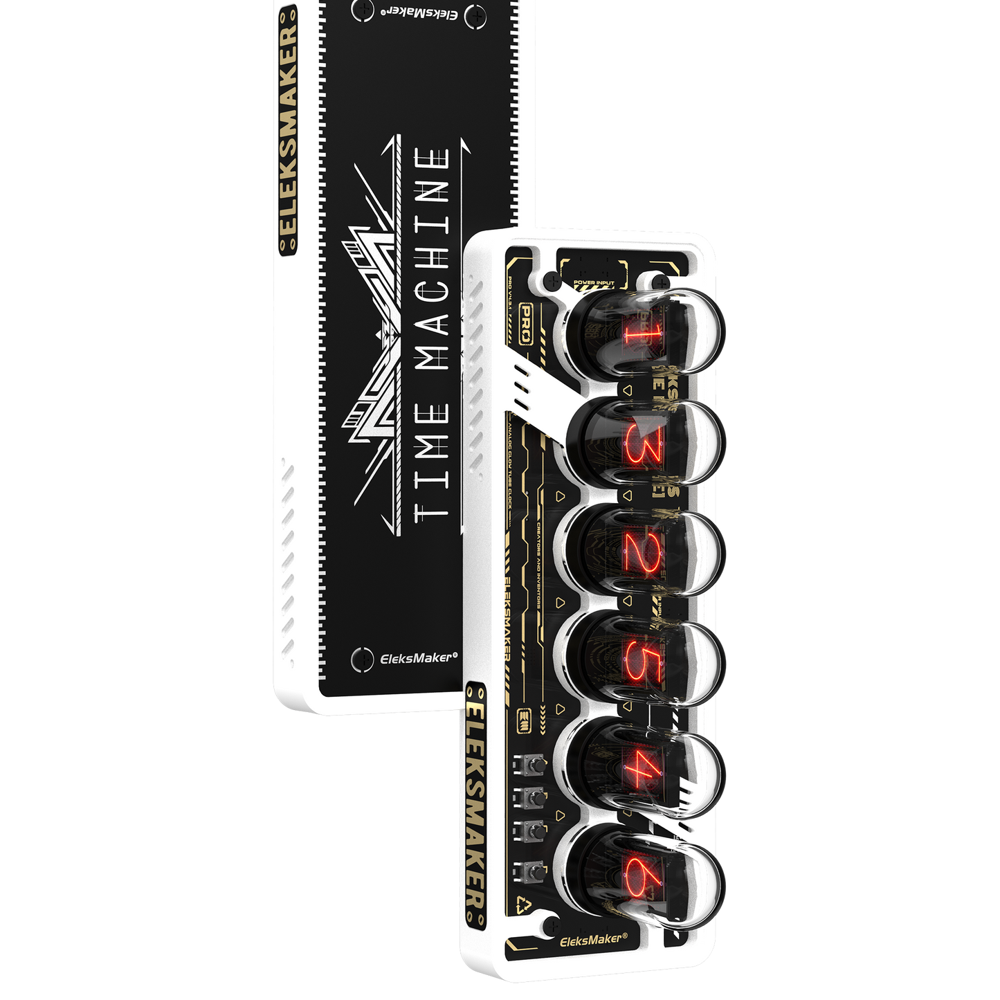 EleksMaker EleksTube IPS PR3 — Just White Edition Nixie Tube Clock