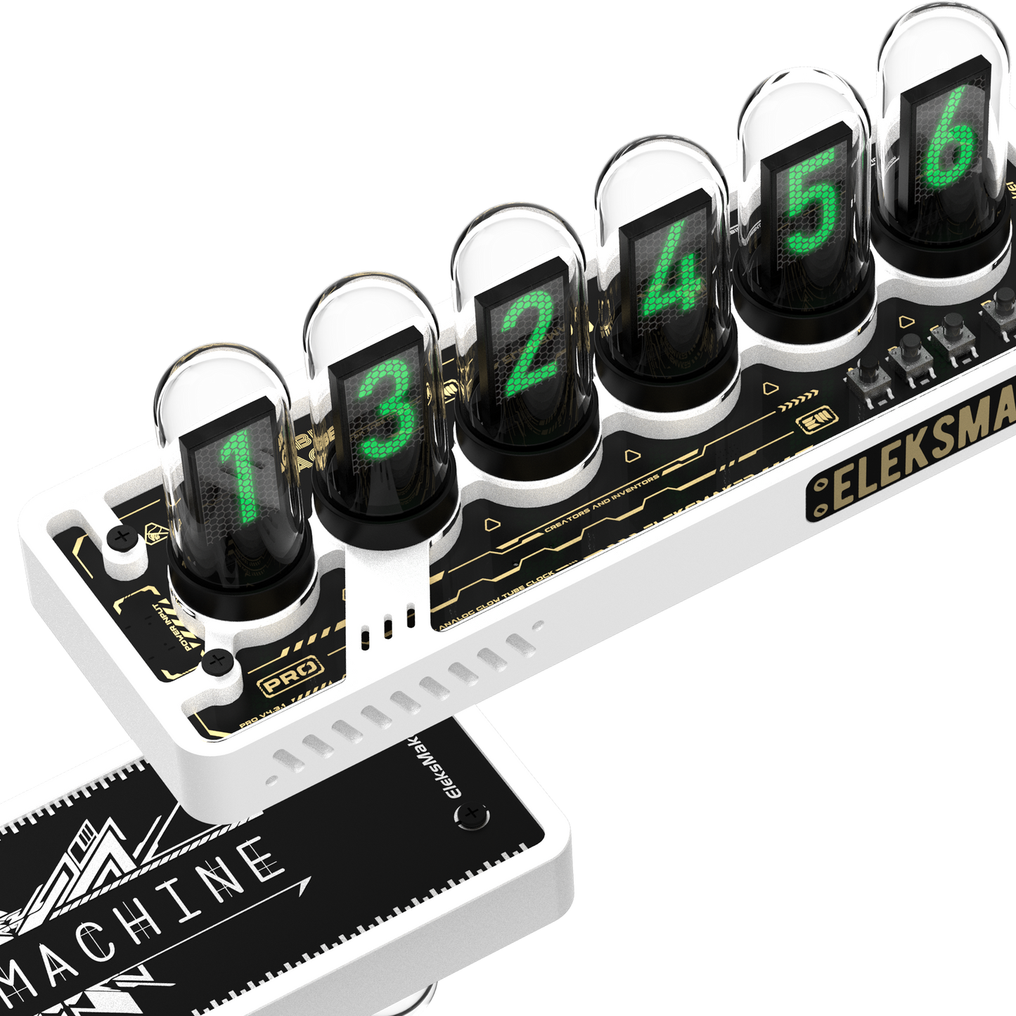 EleksMaker EleksTube IPS PR3 — Just White Edition Nixie Tube Clock