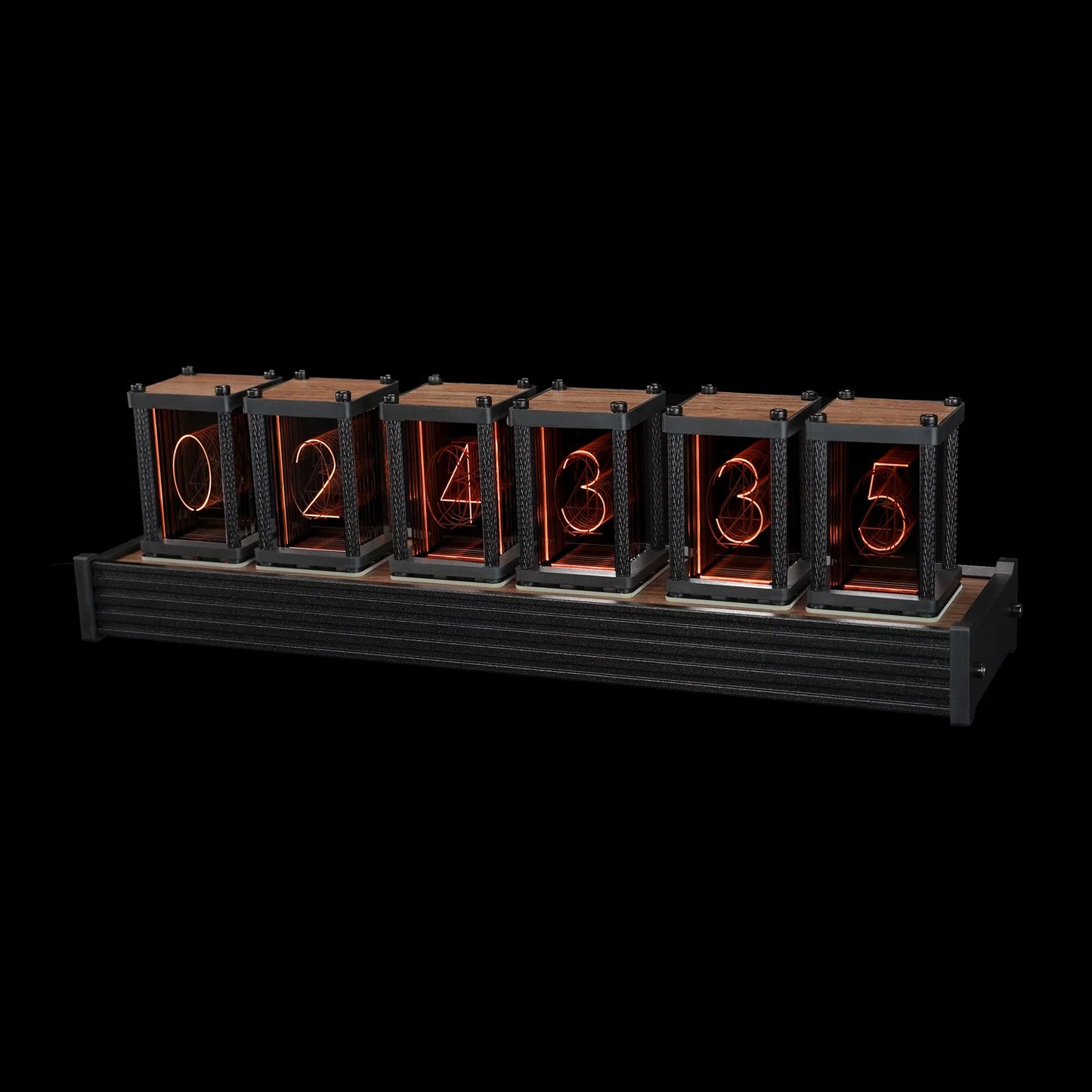 EleksMaker EleksTube R2 — Retro LED Nixie Tube Clock with Walnut Wood