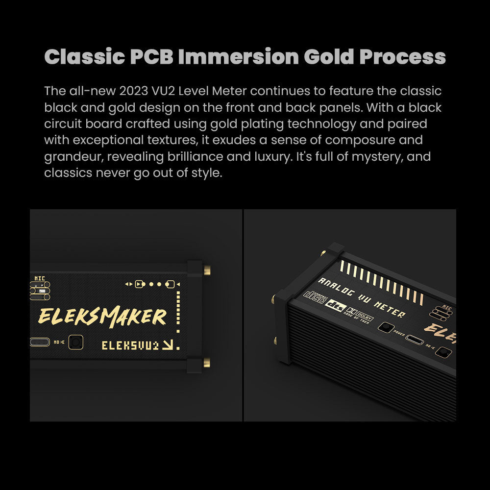 EleksMaker EleksVU2 2023 — Retro Analog VU Meter with RGB Ambient Light