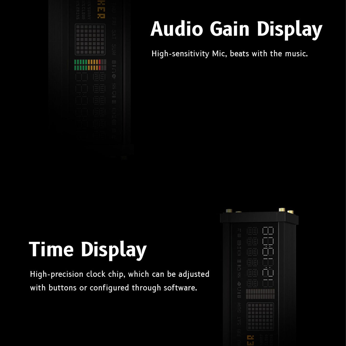 EleksMaker EleksWFD 2 — Smart VFD Clock with Hardware Monitor Lamp; Weather