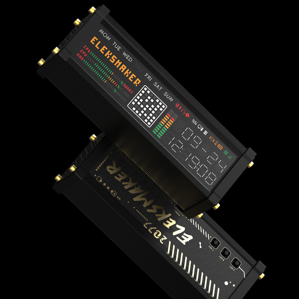 EleksMaker EleksWFD 2 — Smart VFD Clock with Hardware Monitor Lamp; Weather