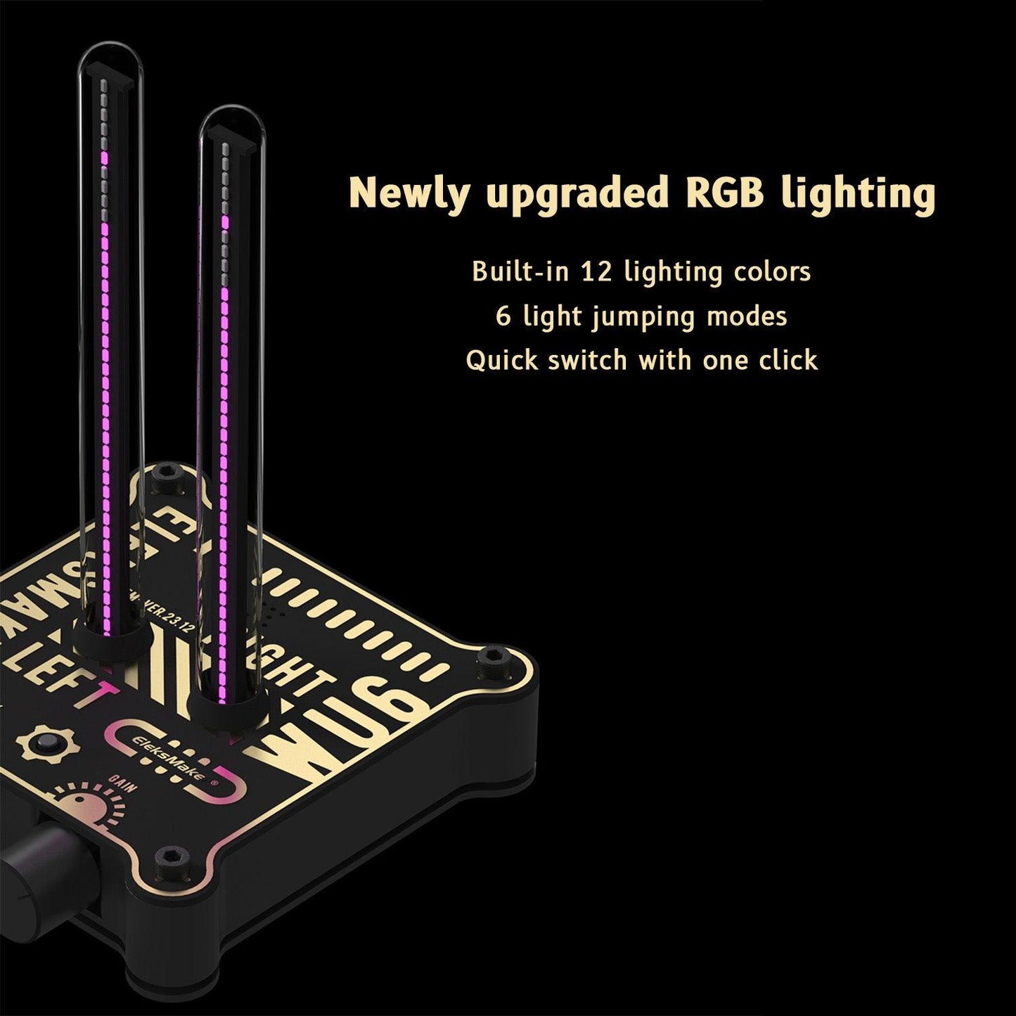 EleksMaker EleksWU6 — RGB Music Spectrum Analyzer with Glass Enclosure