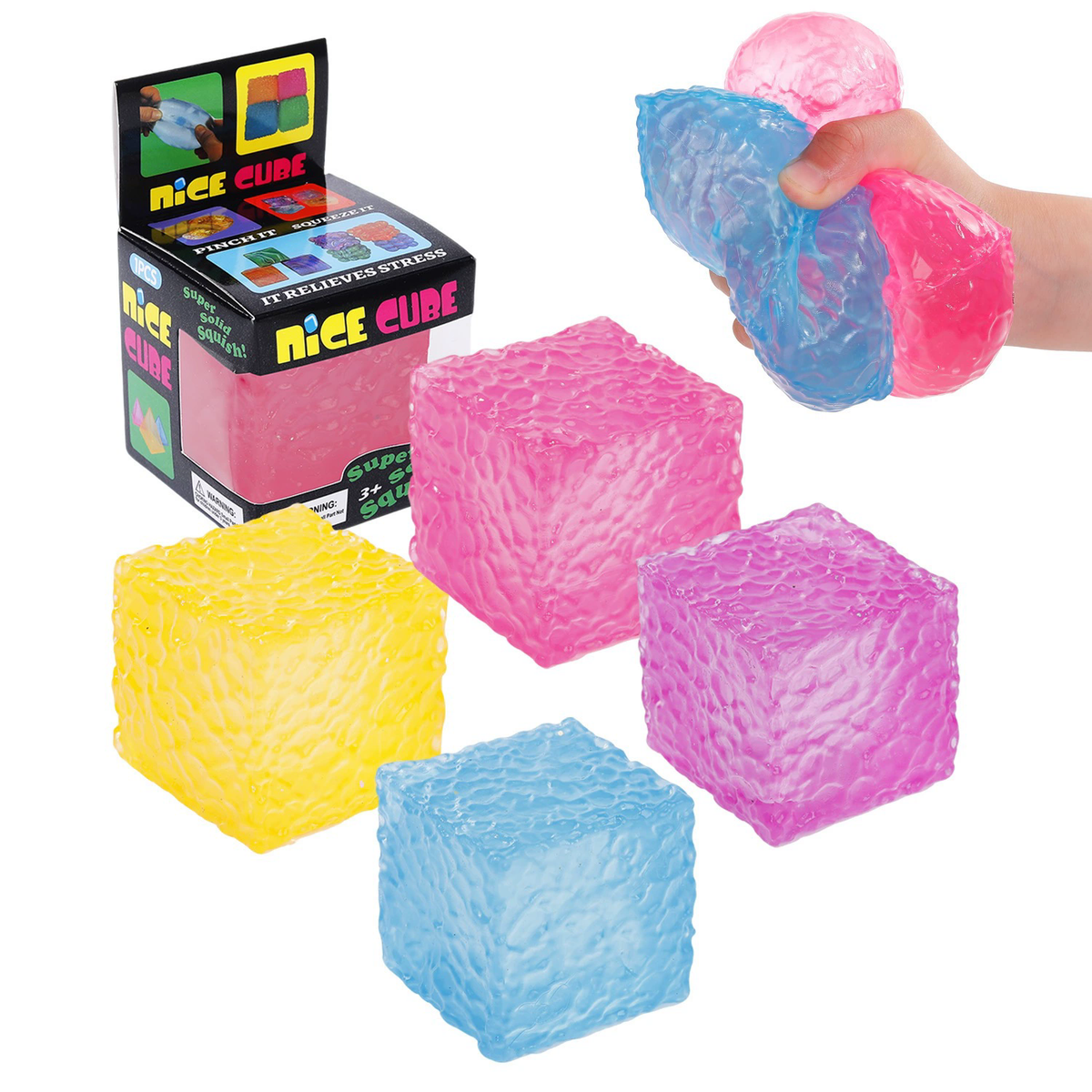Ice Cube Squishy Toy /  氷のキューブ型スクイーズトイ