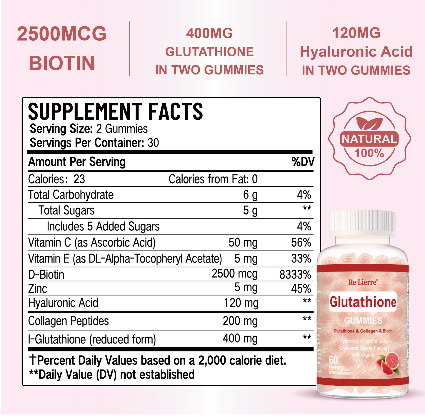 Glutathione Collagen Gummies - Grapefruit Flavor | Daily Beauty Support at a Smart Price