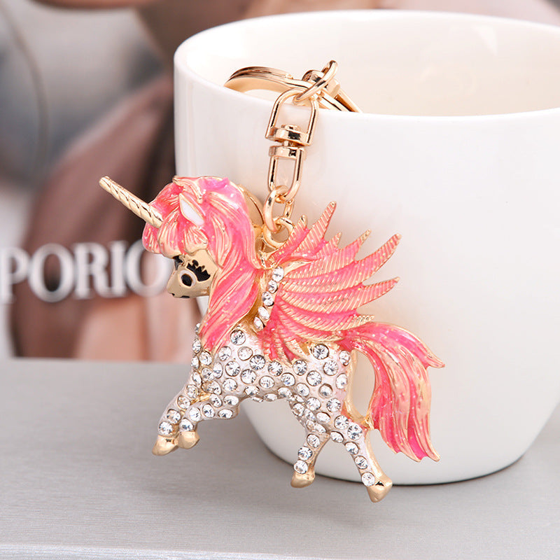 Luxury Rhinestone - Stainless Steel- Key Ring, Unicorn..