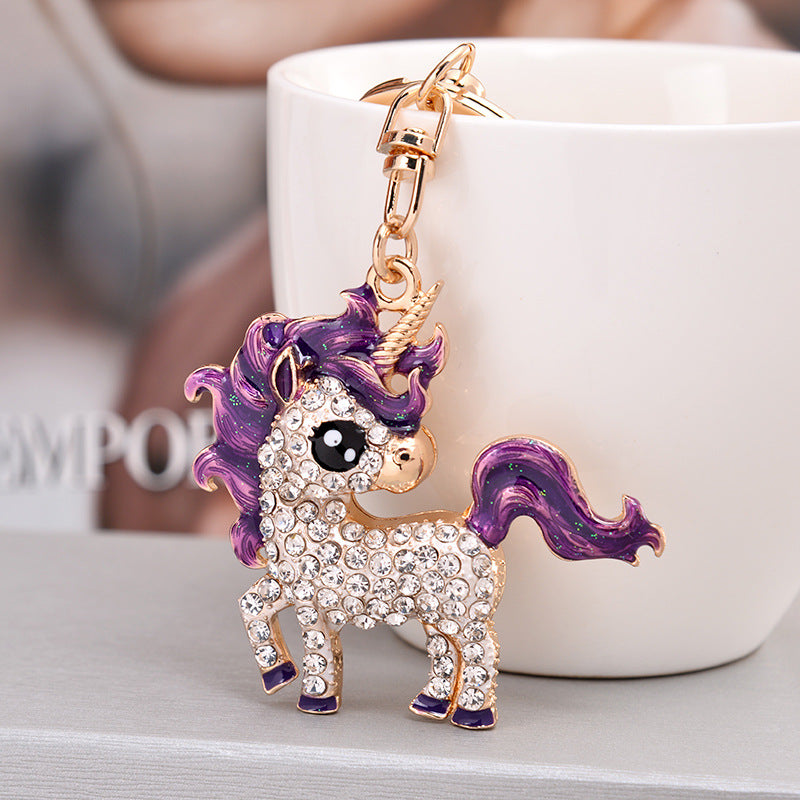 Little Pony Rhinestone, Stainless Steel  keychain