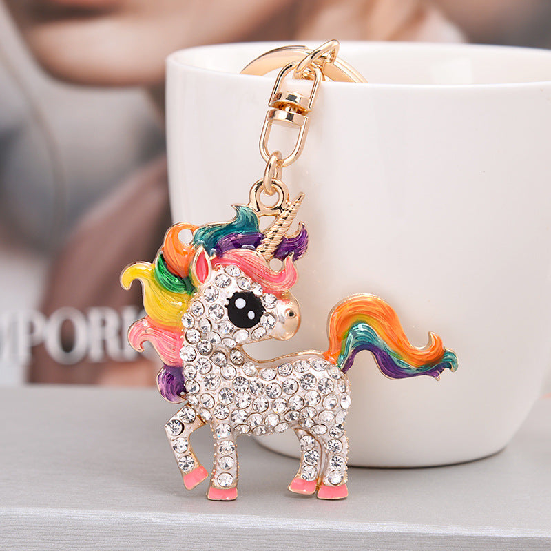 Little Pony Rhinestone, Stainless Steel  keychain