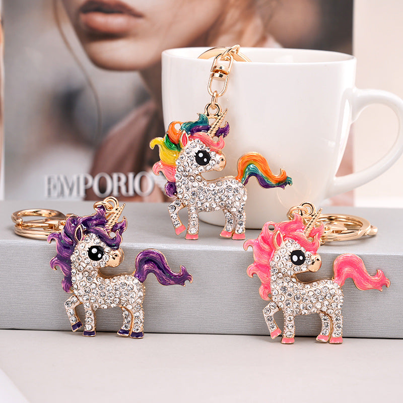 Little Pony Rhinestone, Stainless Steel  keychain