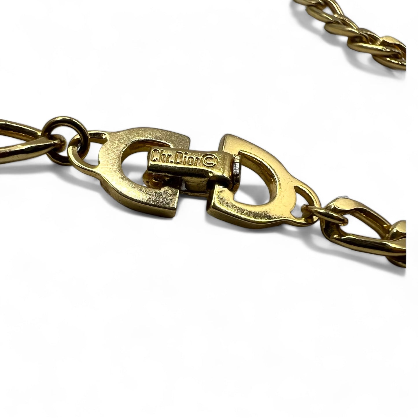 Christian Dior German-made vintage kihei chain necklace, gold, GERMANY stamped