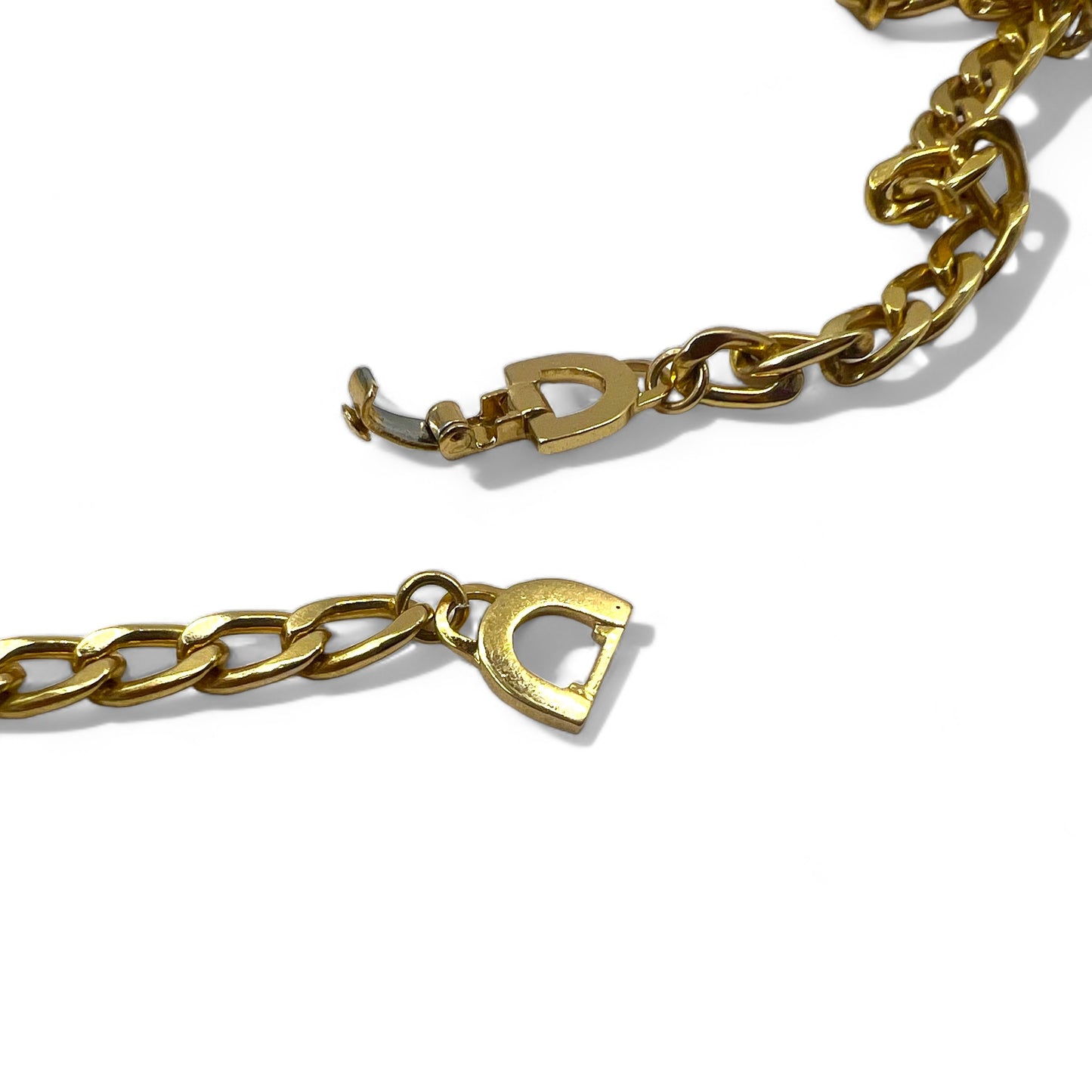 Christian Dior German-made vintage kihei chain necklace, gold, GERMANY stamped