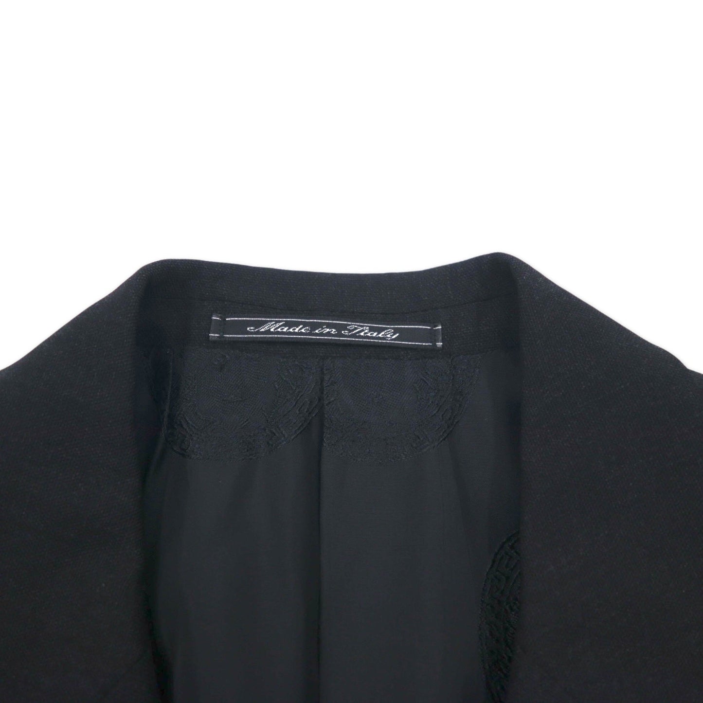 GIANNI VERSACE イタリア製 オーバーサイズ 3B スーツ セットアップ M ブラック ウール メデューサ 裏地総柄 ワイドスラックス COUTURE