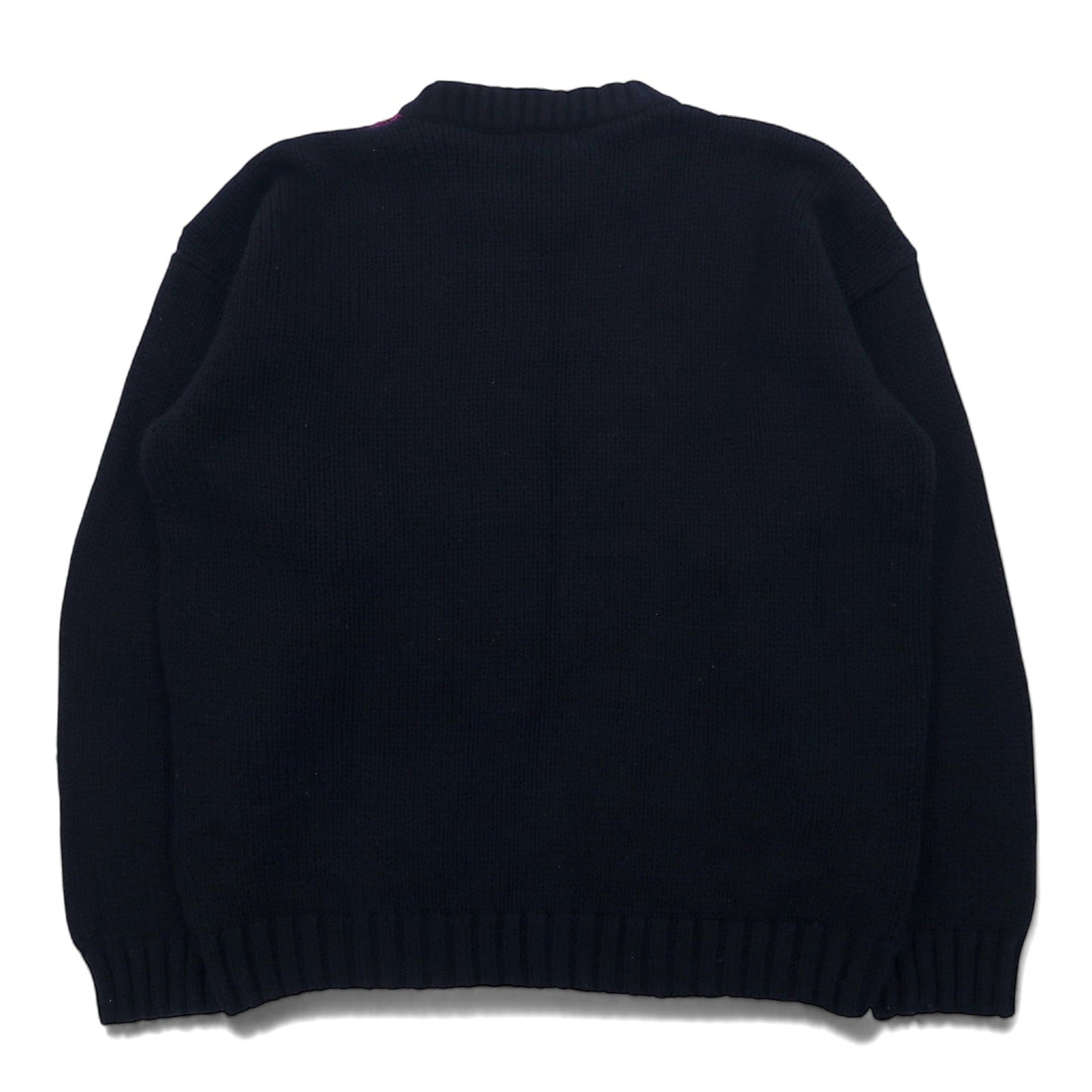 90s EXPRESSIONS All-Over Geometric Design Knit Sweater, Size M, Black, Multicolor, Cable Knit