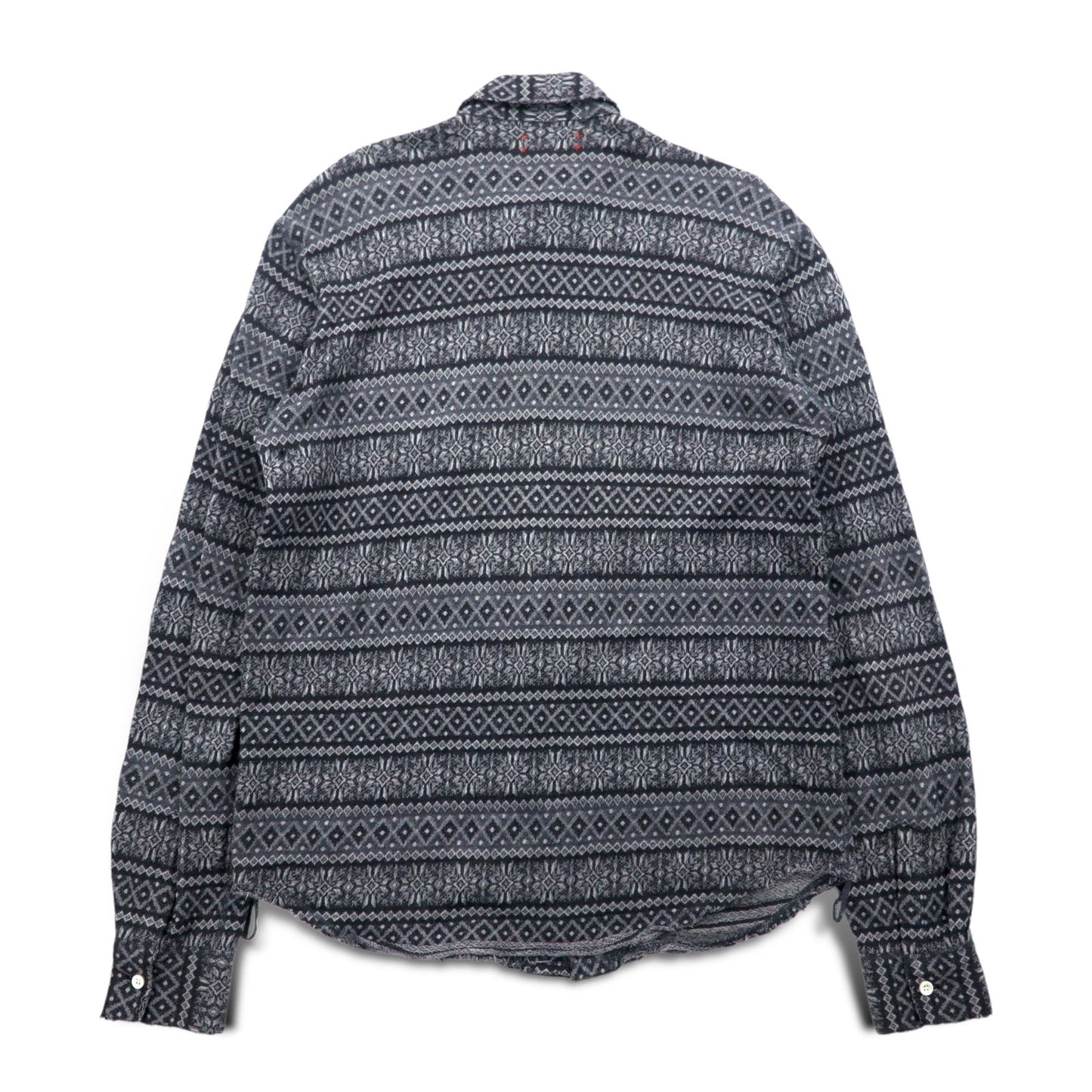 CASH CA Cut-Off Shirt, Size M, Gray, All-Over Print, Nordic Style, CAW11-SH0011, Made in Japan