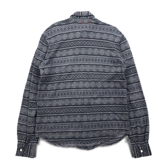 CASH CA カットオフ シャツ M グレー 総柄 ノルディック CAW11-SH0011 日本製