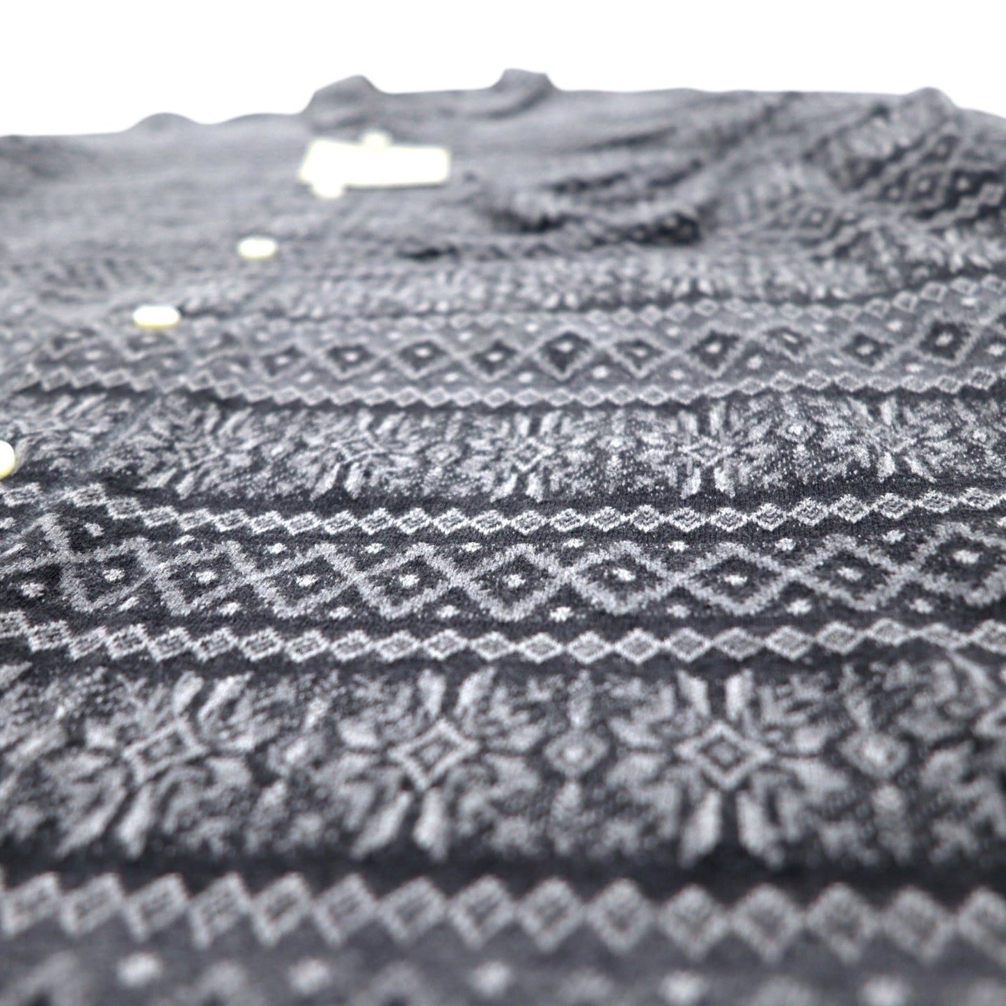 CASH CA Cut-Off Shirt, Size M, Gray, All-Over Print, Nordic Style, CAW11-SH0011, Made in Japan