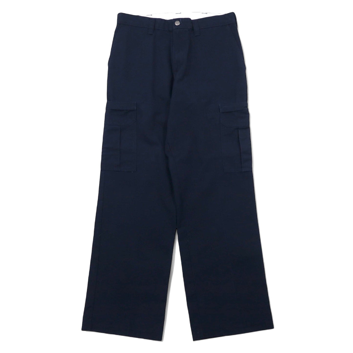 Dickies Cargo Work Pants, Size 32, Navy Polyester Cotton Chino, 2112372