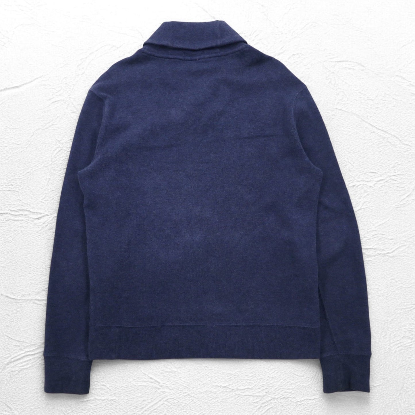 POLO RALPH LAUREN ショールカラー スウェット L ネイビー コットン スモールポニー刺繍