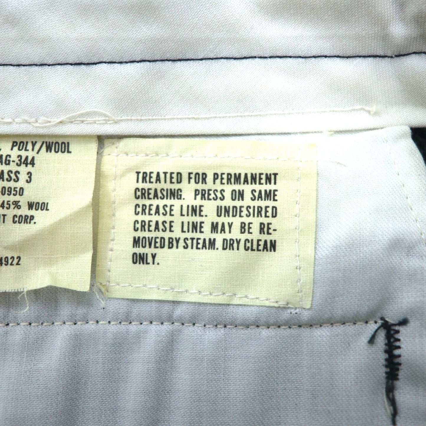 US ARMY 1970s NAM War Dress Pants/Trousers, Size M, Khaki, General Zip, Military Style, 8405-00-067-4922, Startham Garment Corp.