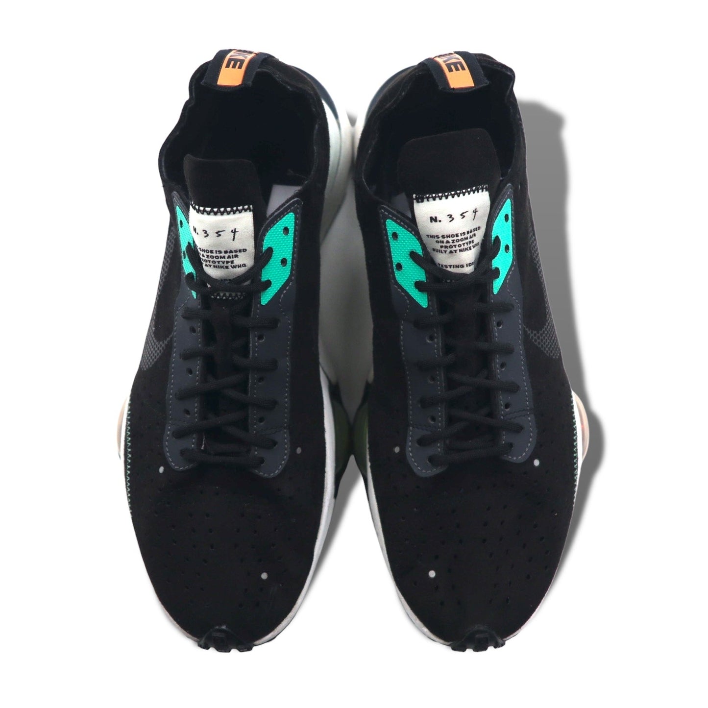 NIKE エアズーム AIR ZOOM スニーカー 28cm ブラック TYPE BLACK MENTA スエード N.354 CJ2033-010