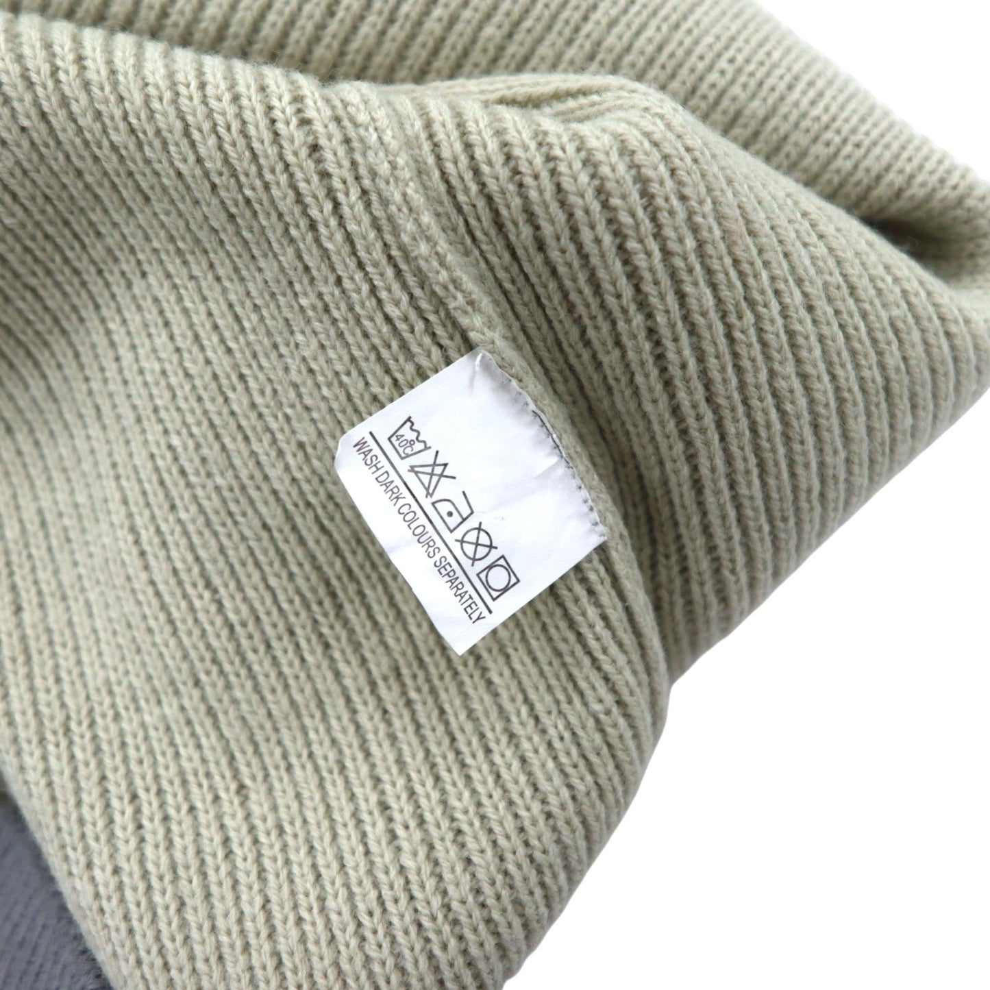 LACOSTE 90s Childen Knit V-Neck Sweater, Size L, Beige, Acrylic, One-Point Logo