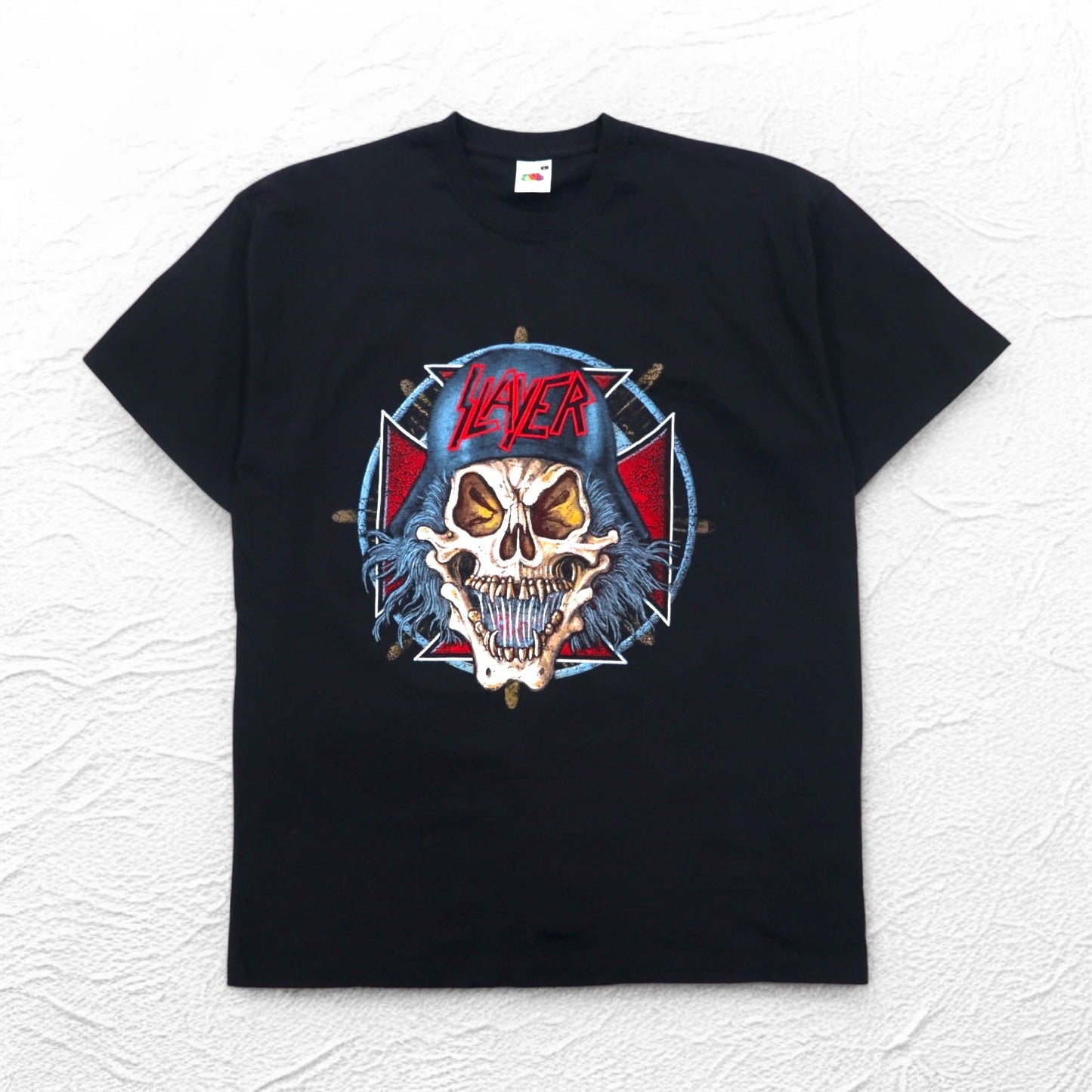 SLAYER スレイヤー バンド Tシャツ L ブラック コットン 両面プリント スカル FRUIT OF THE LOOM モロッコ製