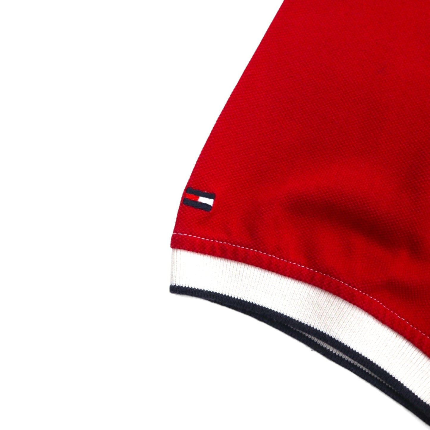 TOMMY HILFIGER Polo Shirt, Size L, White Cotton, Pique, Numbering, Logo Embroidery, Unused