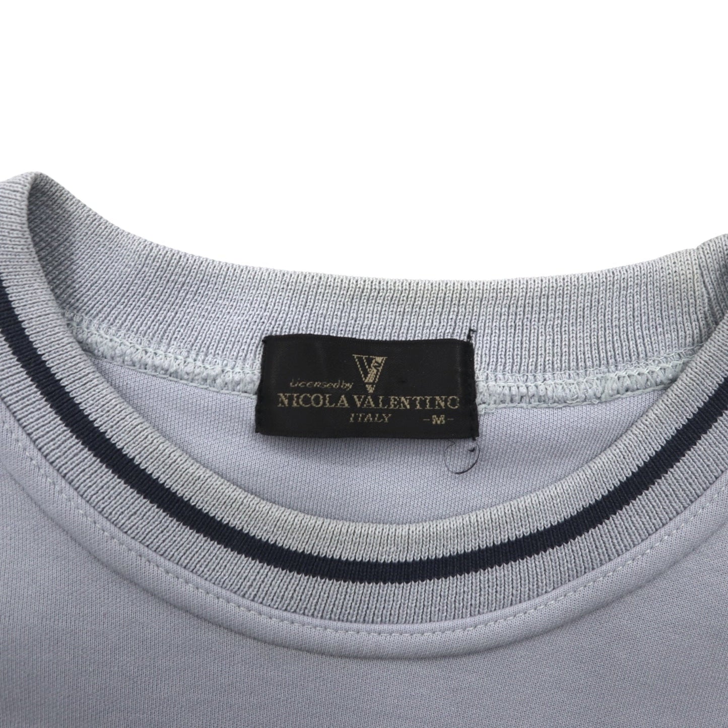 90s NICOLA VALENTINO logo embroidered sweatshirt, size M, blue cotton