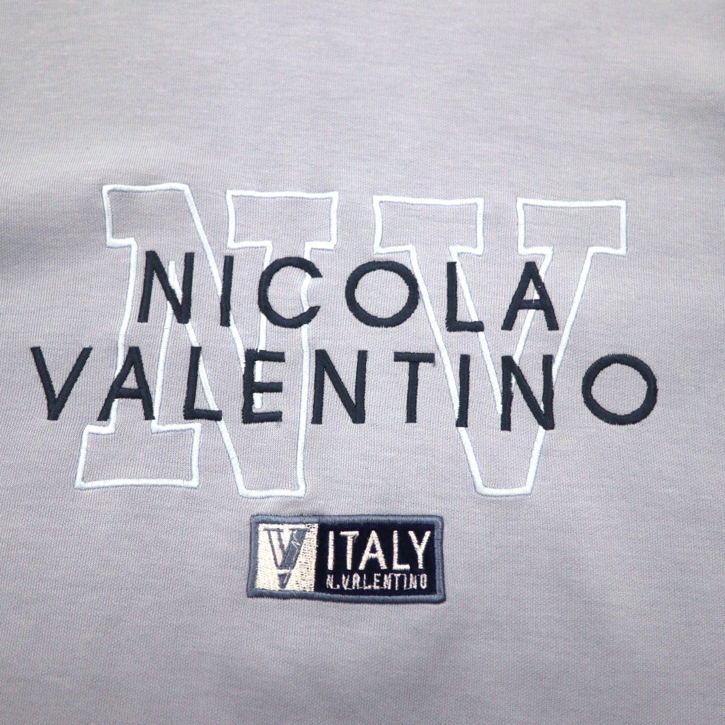 90s NICOLA VALENTINO logo embroidered sweatshirt, size M, blue cotton