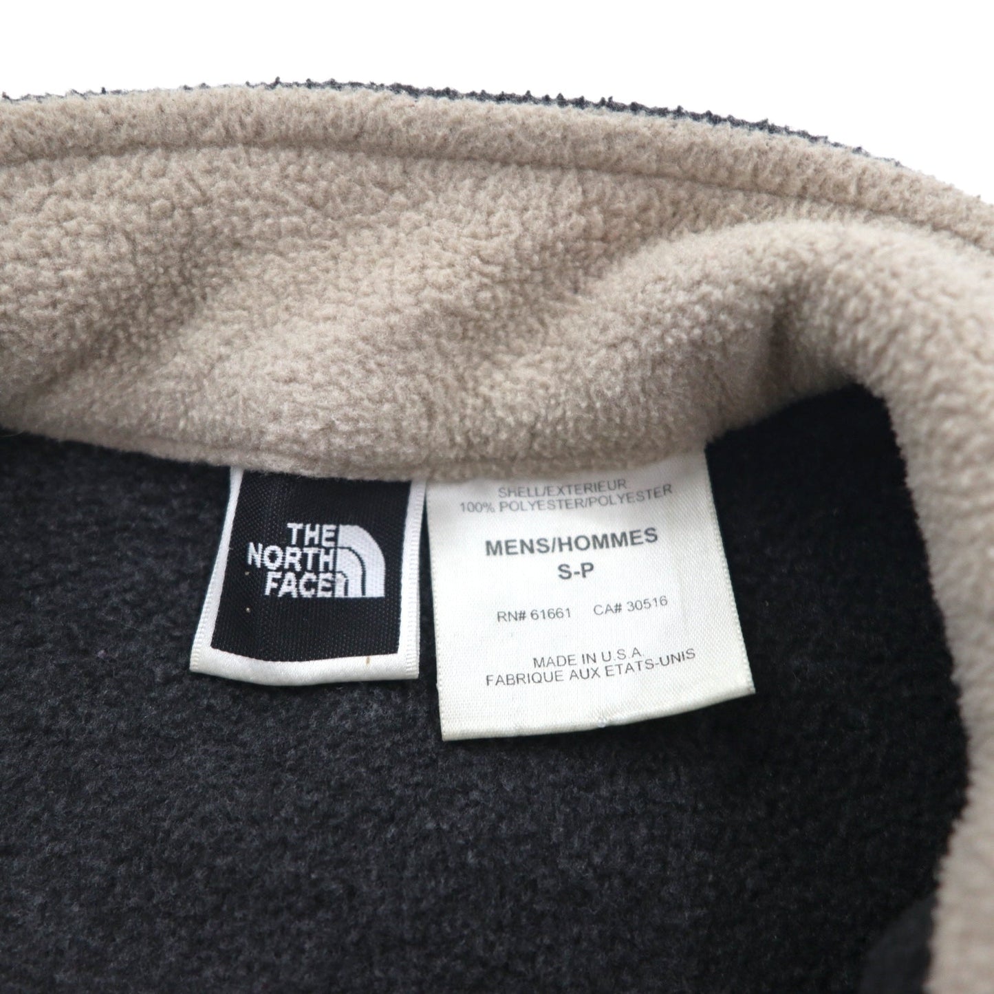 THE NORTH FACE 90年代 USA製 フリース ベスト S グレー ワンポイントロゴ ジップポケット