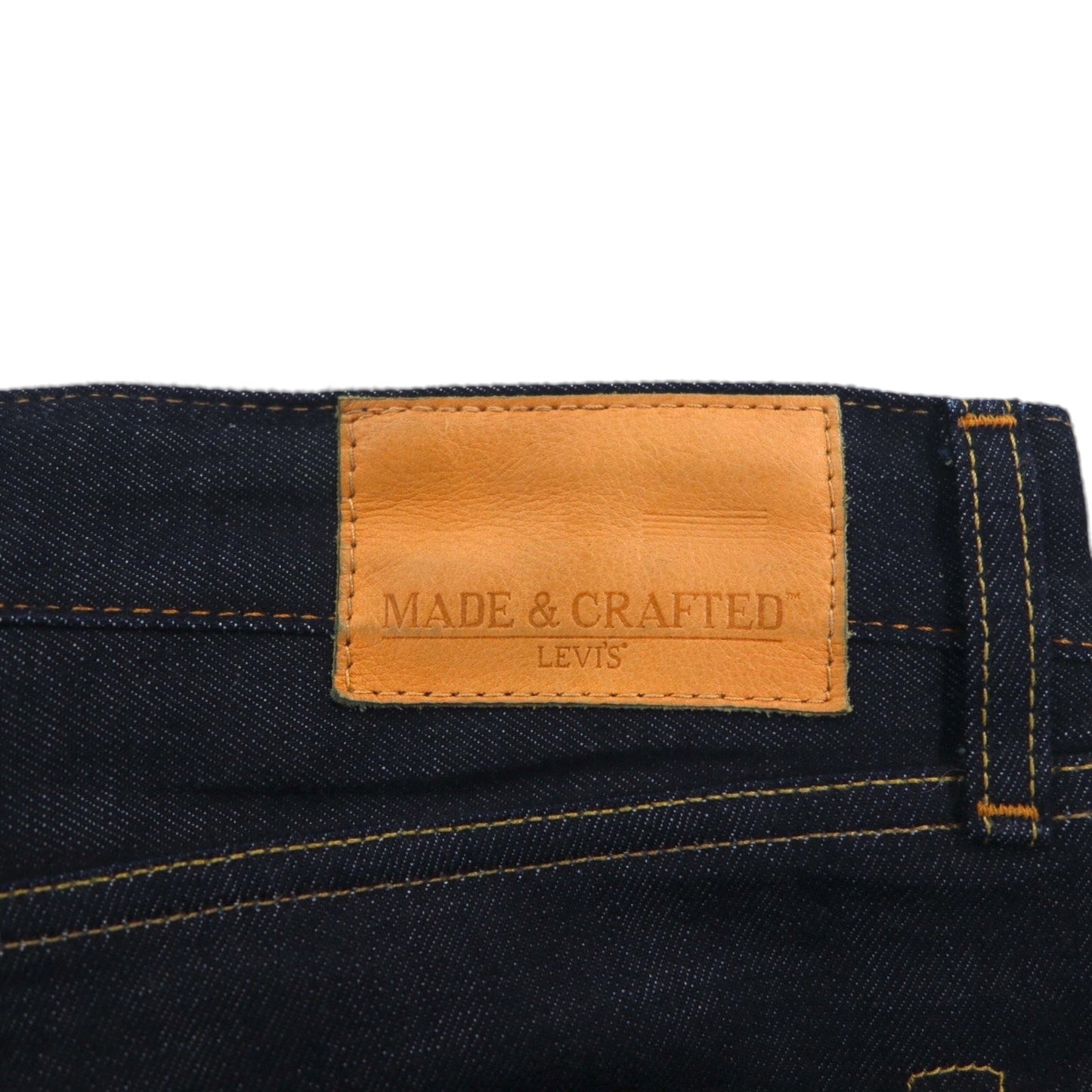 LEVI'S MADE&CRAFTED シャトル織 12oz セルヴィッチ リジッド デニムパンツ ジーンズ M インディゴ Shuttle Jean 05055-0036 レザーパッチトルコ製